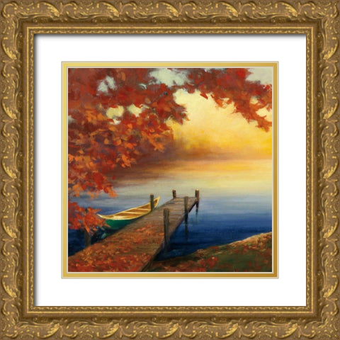 Autumn Glow III Gold Ornate Wood Framed Art Print with Double Matting by Purinton, Julia