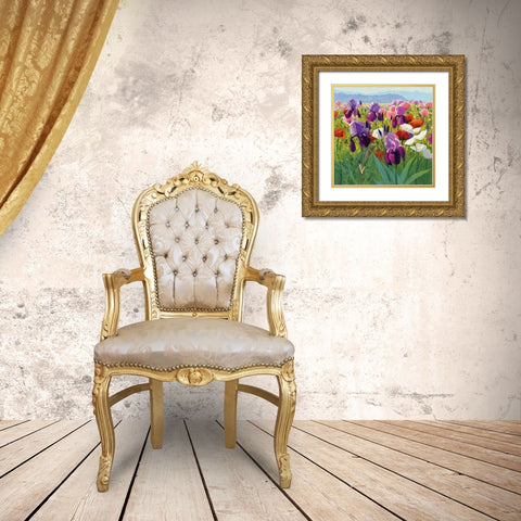 Early June Gold Ornate Wood Framed Art Print with Double Matting by Novak, Shirley