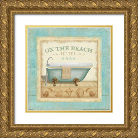 Beach Hotel I Gold Ornate Wood Framed Art Print with Double Matting by Brissonnet, Daphne