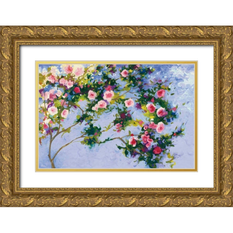 Inspiration Monet Gold Ornate Wood Framed Art Print with Double Matting by Novak, Shirley