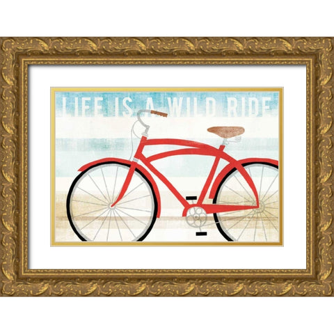 Beach Cruiser His I Gold Ornate Wood Framed Art Print with Double Matting by Mullan, Michael