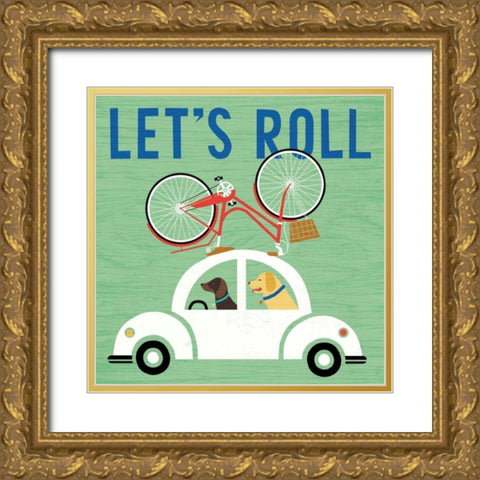 Beach Bums Beetle II Gold Ornate Wood Framed Art Print with Double Matting by Mullan, Michael