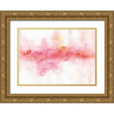 Rainbow Seeds Abstract Gold Ornate Wood Framed Art Print with Double Matting by Audit, Lisa
