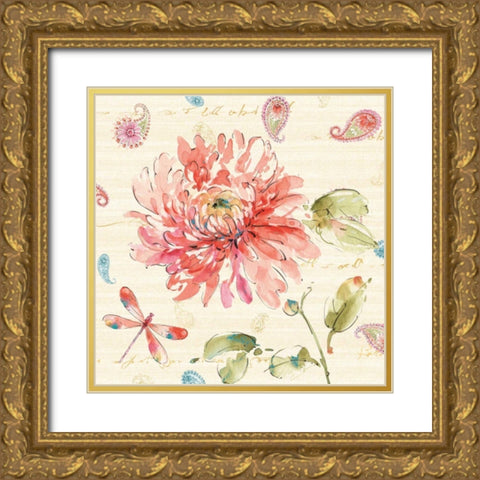 Happy Gypsy III Gold Ornate Wood Framed Art Print with Double Matting by Pela