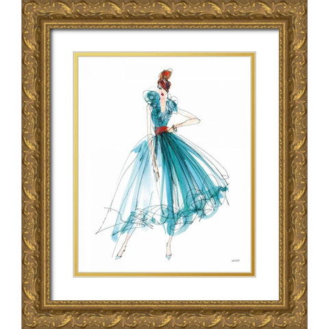 Colorful Fashion II Gold Ornate Wood Framed Art Print with Double Matting by Tavoletti, Anne
