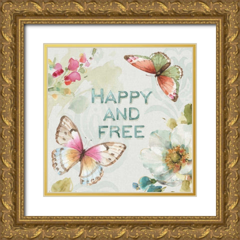 Colorful Breeze III Gold Ornate Wood Framed Art Print with Double Matting by Audit, Lisa