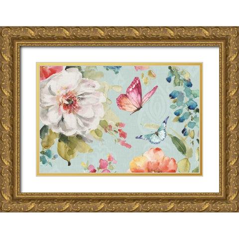 Colorful Breeze VI Gold Ornate Wood Framed Art Print with Double Matting by Audit, Lisa