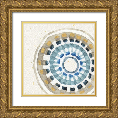 Indigold XIV Gold Ornate Wood Framed Art Print with Double Matting by Audit, Lisa