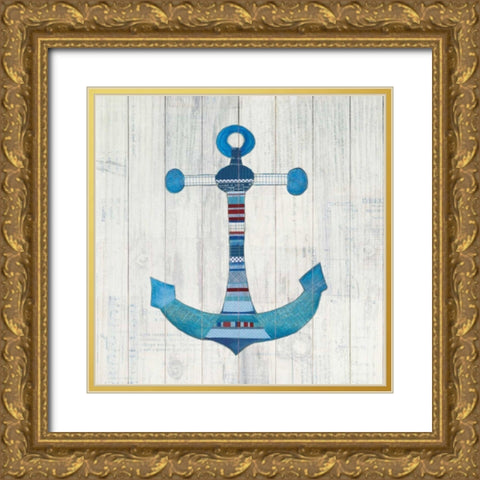 Wind and Waves IV Nautical Gold Ornate Wood Framed Art Print with Double Matting by Prahl, Courtney