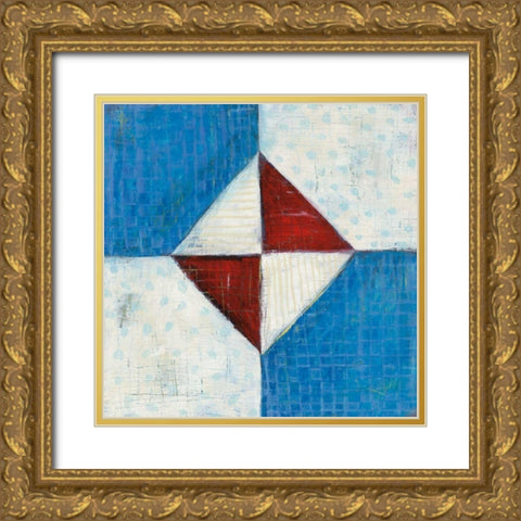 Modern Americana III Gold Ornate Wood Framed Art Print with Double Matting by Averinos, Melissa