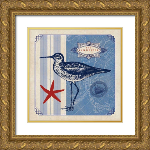 Sea Bird II Gold Ornate Wood Framed Art Print with Double Matting by Studio Mousseau