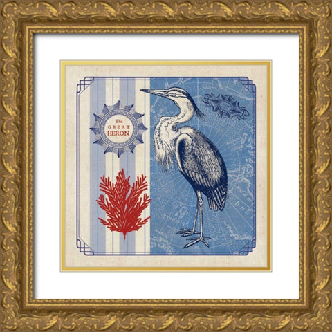 Sea Bird IV Gold Ornate Wood Framed Art Print with Double Matting by Studio Mousseau