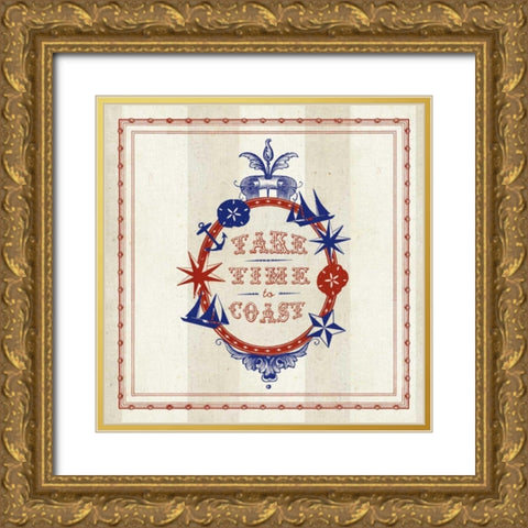 Nautical Wisdom IV Gold Ornate Wood Framed Art Print with Double Matting by Studio Mousseau