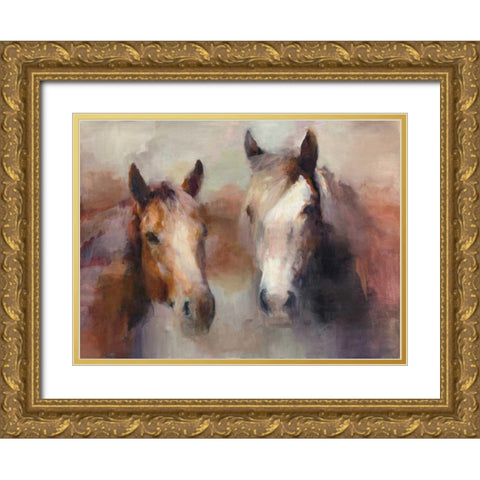 Blazing The West Gold Ornate Wood Framed Art Print with Double Matting by Hageman, Marilyn