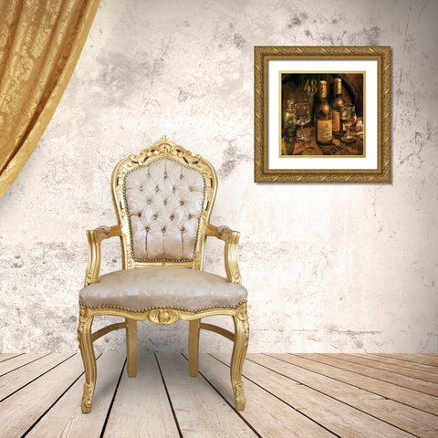 Wine Making Gold Ornate Wood Framed Art Print with Double Matting by Hageman, Marilyn