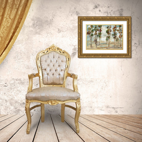 Serene Forest Gold Ornate Wood Framed Art Print with Double Matting by Vassileva, Silvia