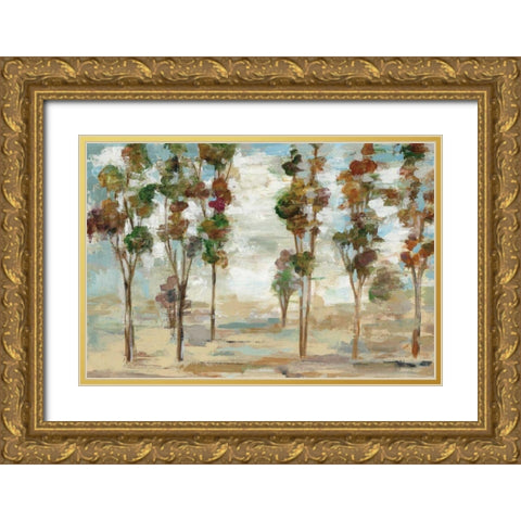 Serene Forest Gold Ornate Wood Framed Art Print with Double Matting by Vassileva, Silvia