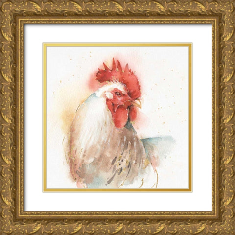 Farm Friends V Gold Ornate Wood Framed Art Print with Double Matting by Audit, Lisa
