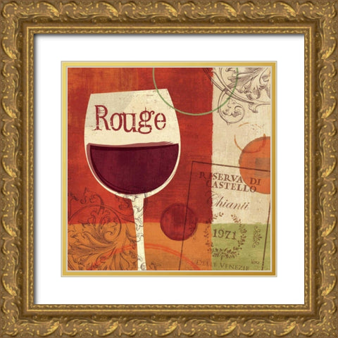Cheers! Rouge Gold Ornate Wood Framed Art Print with Double Matting by Charron, Veronique