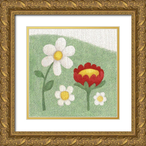 Americana Garden I Gold Ornate Wood Framed Art Print with Double Matting by Grove, Beth