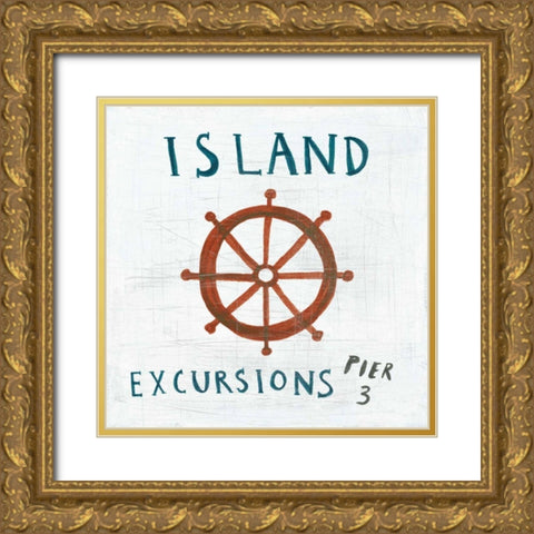 Ahoy VIII Gold Ornate Wood Framed Art Print with Double Matting by Averinos, Melissa