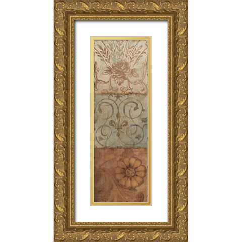 Taupe Majesty I Gold Ornate Wood Framed Art Print with Double Matting by Audit, Lisa