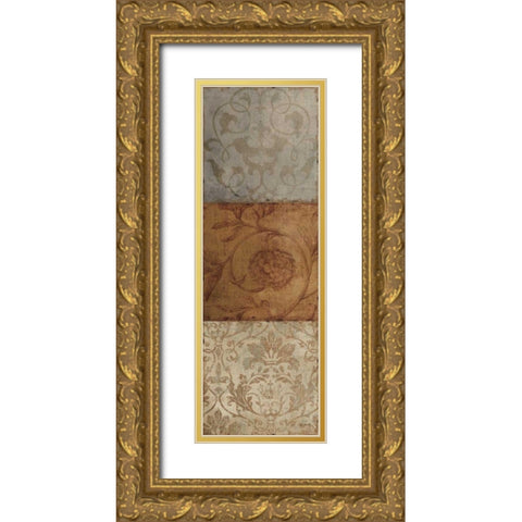 Taupe Majesty II Gold Ornate Wood Framed Art Print with Double Matting by Audit, Lisa