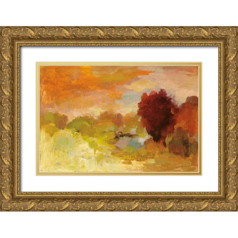 Fall Glory Gold Ornate Wood Framed Art Print with Double Matting by Vassileva, Silvia