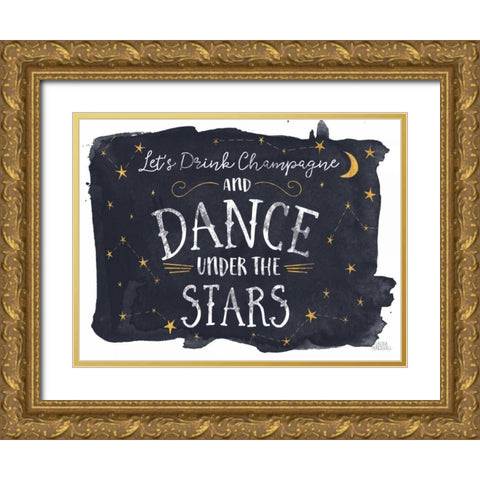 Celestial Love III Gold Ornate Wood Framed Art Print with Double Matting by Marshall, Laura
