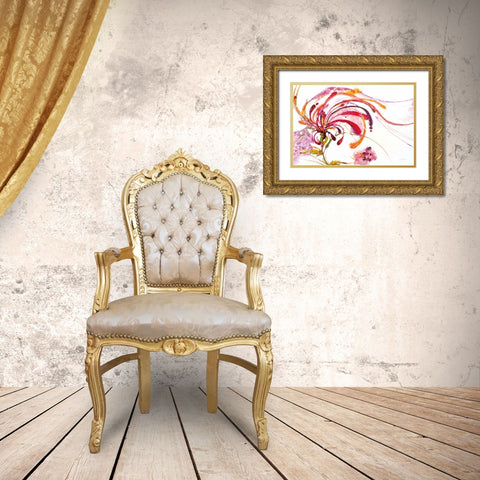 Moving and Shaking Bright on White Gold Ornate Wood Framed Art Print with Double Matting by Griggs, Jan