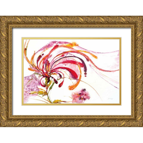 Moving and Shaking Bright on White Gold Ornate Wood Framed Art Print with Double Matting by Griggs, Jan