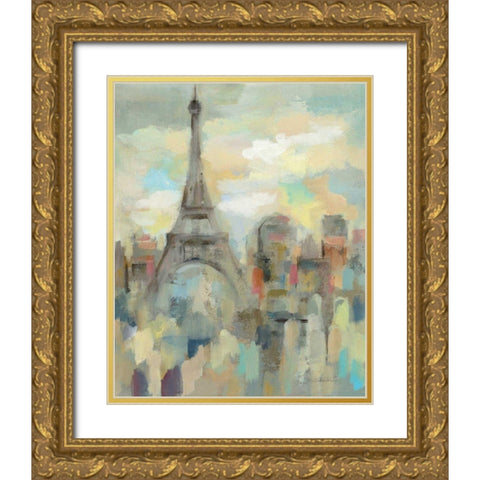 Paris Impression Gold Ornate Wood Framed Art Print with Double Matting by Vassileva, Silvia