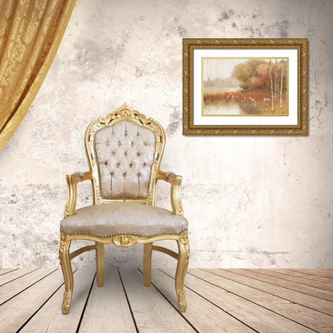 Autumn Midst Gold Ornate Wood Framed Art Print with Double Matting by Purinton, Julia