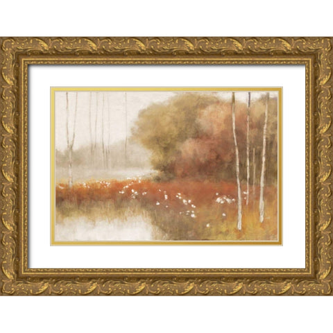Autumn Midst Gold Ornate Wood Framed Art Print with Double Matting by Purinton, Julia