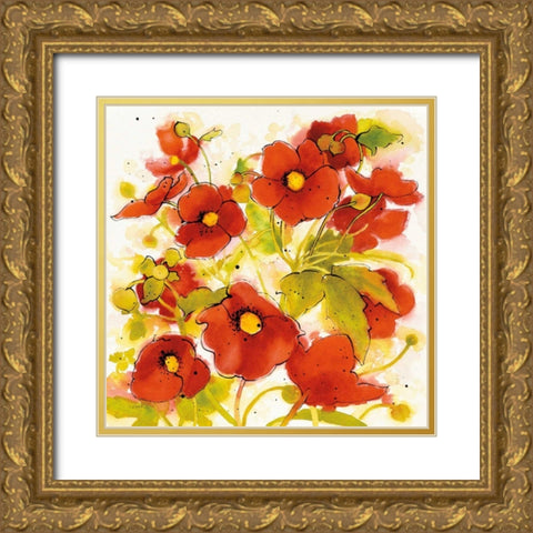 Wild Meadow II Gold Ornate Wood Framed Art Print with Double Matting by Novak, Shirley