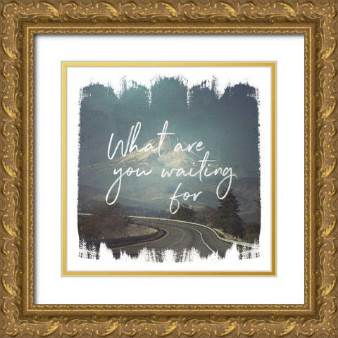 Wild Wishes III Gold Ornate Wood Framed Art Print with Double Matting by Marshall, Laura