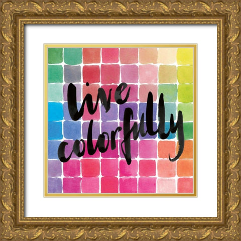 Color Quotes II Gold Ornate Wood Framed Art Print with Double Matting by Miller, Sara Zieve