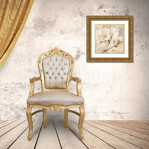 Elegance I Gold Ornate Wood Framed Art Print with Double Matting by Hristova, Albena