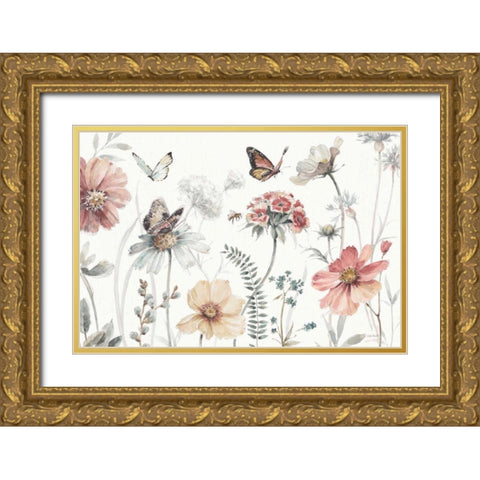 A Country Weekend I Gold Ornate Wood Framed Art Print with Double Matting by Audit, Lisa