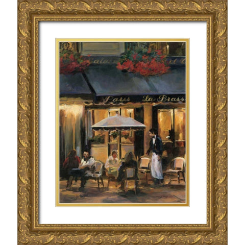 La Brasserie II Gold Ornate Wood Framed Art Print with Double Matting by Hageman, Marilyn