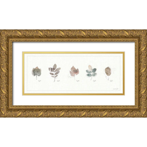 A Woodland Walk XV Gold Ornate Wood Framed Art Print with Double Matting by Audit, Lisa