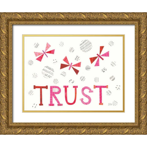 Love Words IV Gold Ornate Wood Framed Art Print with Double Matting by Averinos, Melissa