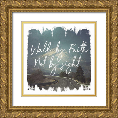 Wild Wishes III Walk by Faith Gold Ornate Wood Framed Art Print with Double Matting by Marshall, Laura