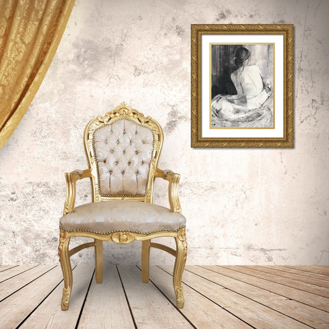 Evening I Gold Ornate Wood Framed Art Print with Double Matting by Hristova, Albena