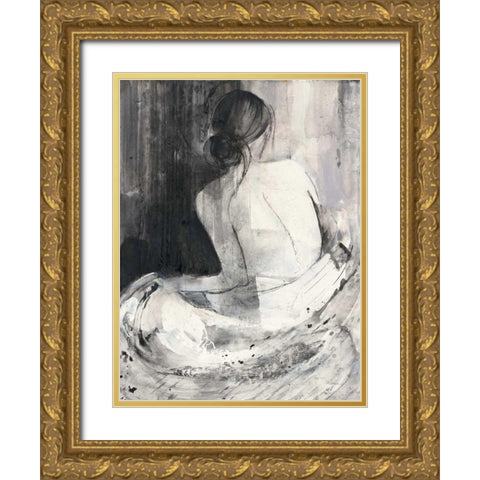 Evening I Gold Ornate Wood Framed Art Print with Double Matting by Hristova, Albena