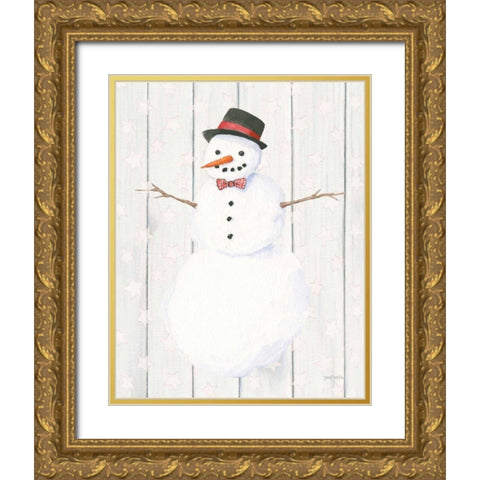 Welcome Christmas II Gold Ornate Wood Framed Art Print with Double Matting by Jackson, Jenaya