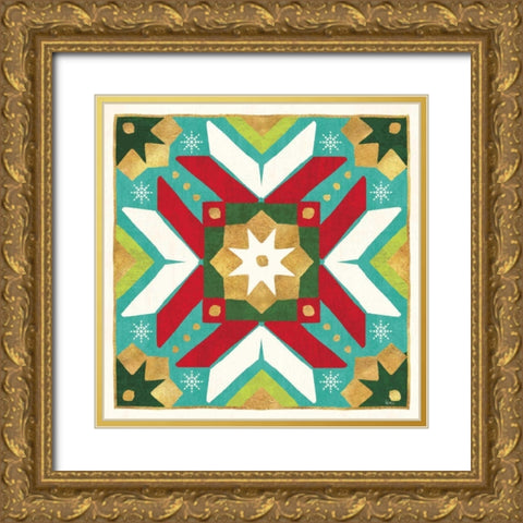 Winter Wishes VI Gold Ornate Wood Framed Art Print with Double Matting by Charron, Veronique