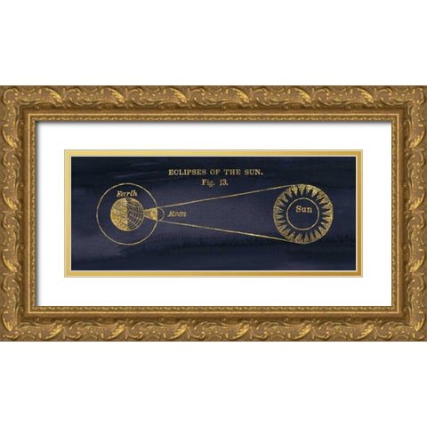 Geography of the Heavens III Blue Gold Gold Ornate Wood Framed Art Print with Double Matting by Wild Apple Portfolio