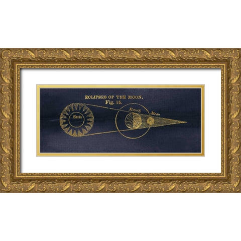 Geography of the Heavens IV Blue Gold Gold Ornate Wood Framed Art Print with Double Matting by Wild Apple Portfolio
