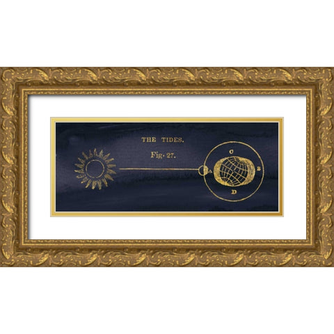 Geography of the Heavens VI Blue Gold Gold Ornate Wood Framed Art Print with Double Matting by Wild Apple Portfolio